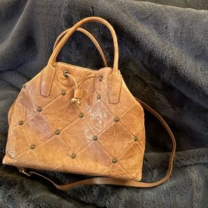 Elegant Tan Quilted Handbag